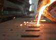 Pouring molten metal